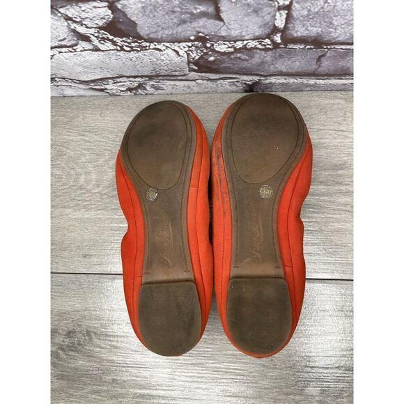 Lucky Brand Leather Emmie Orange Leather Ballet Flats Women’s Sz 8.5M US/38.5EU - Picture 11 of 16